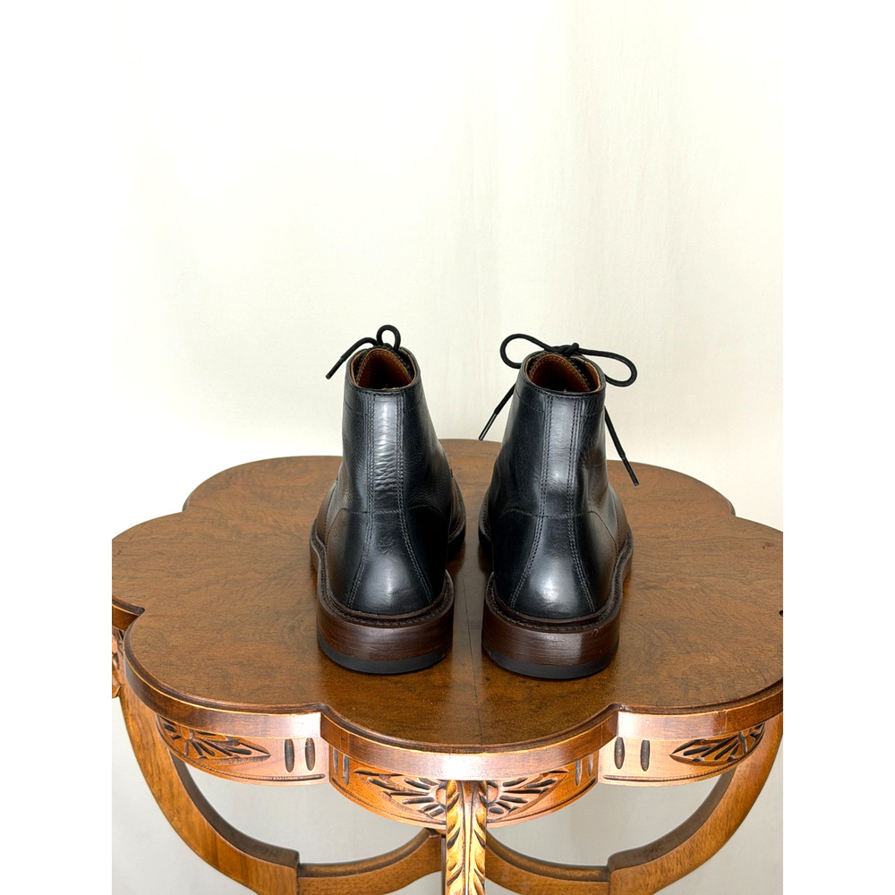 Vintage 90's Frye Black Leather Dress Lace Up Boot Mens 8 Made In Mexcio #0118C - Picture 4 of 11